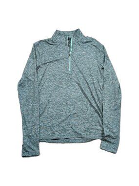NIKE Shirt Womens M Green Swift Element UV Half Zip Running Gym Long Sleeve